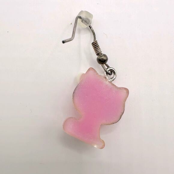 Hello Kitty Sanrio Jewelry Set Red Bow Stud Earrings Green Charm Bracelet Pink - Picture 3 of 15